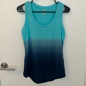 Calia by Carrie Underwood ombré blue tank top, size M